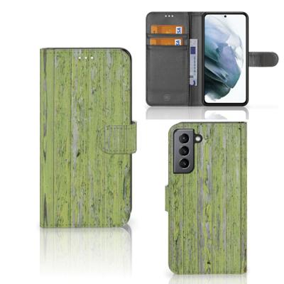 Samsung Galaxy S21 FE | Book Style Case | Green Wood