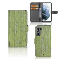 Samsung Galaxy S21 FE | Book Style Case | Green Wood