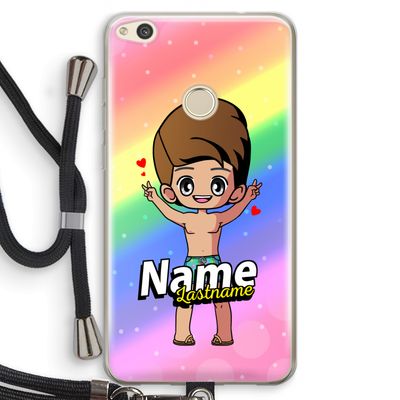 Chibi Maker man: Huawei Ascend P8 Lite (2017) Transparant Hoesje met koord