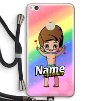 Chibi Maker man: Huawei Ascend P8 Lite (2017) Transparant Hoesje met koord