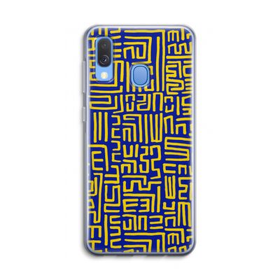 Majorelle Blue Print: Samsung Galaxy A40 Transparant Hoesje
