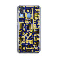 Majorelle Blue Print: Samsung Galaxy A40 Transparant Hoesje