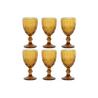 Set van bekers Home ESPRIT Amber Kristal 325 ml (6 Stuks)
