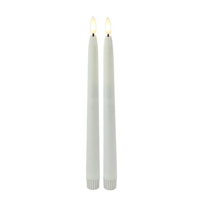 Countryfield Led dinerkaarsen 2x st- wit - 28 cm - afstandsbediening