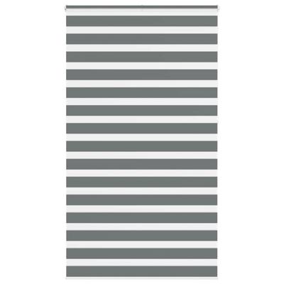 Zebra rolgordijn 125x230 cm stofbreedte 120,9 cm donkergrijs