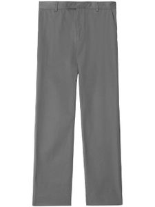 Burberry pantalon chino en serge à motif monogrammé - Gris