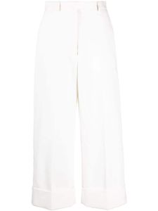 Thom Browne pantalon ample à taille-haute - Blanc