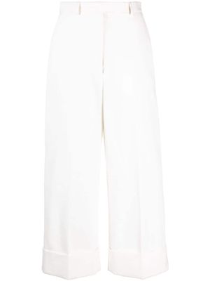 Thom Browne pantalon ample à taille-haute - Blanc