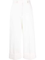 Thom Browne pantalon ample à taille-haute - Blanc