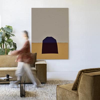 Urban Cotton Wandkleed 'Geen Paars' 145 x 190cm in Frame - black