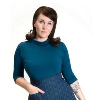 Heart of Haute Spy Top Terry Teal-XXL