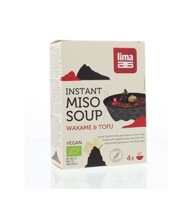 Instant miso soep wakame tofu 4 x 10 gram bio