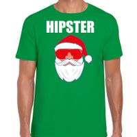Fout Kerstshirt / Kerst outfit Hipster Santa groen voor heren