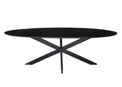Eettafel Oslo Zwart Ovaal 240 cm