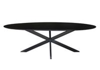 Eettafel Oslo Zwart Ovaal 240 cm