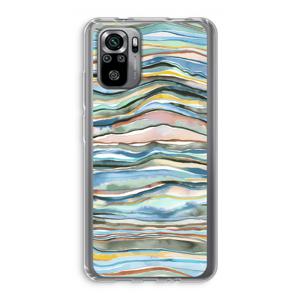 Watercolor Agate: Xiaomi Redmi Note 10S Transparant Hoesje