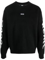 GCDS Gcds Graffiti Brushed Sweater - Noir