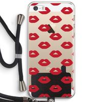 Lips: iPhone 5 / 5S / SE Transparant Hoesje met koord
