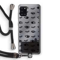 Eye pattern #2: Samsung Galaxy A31 Transparant Hoesje met koord