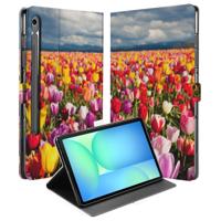 Tulpen Tablet Hoesje met Standaard Samsung Galaxy Tab S10 FE | Tab S9 FE