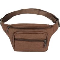 Heuptasje/buideltasje/fanny pack mocca bruin vierkant 25 x 15 cm