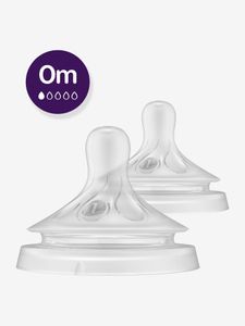 Set van 2 Philips AVENT Natural Response spenen, 5 stromingen naar keuze doorzichtig