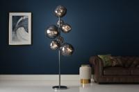 Design Vloerlamp LIQUID DIAMOND 170cm smoke Glas Staal Seven Shades Globe Lamp - 46024