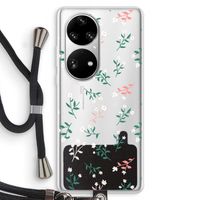Small white flowers: Huawei P50 Pro Transparant Hoesje met koord