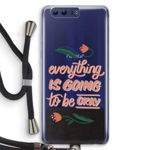 Optimistic flower girl: Honor 9 Transparant Hoesje met koord