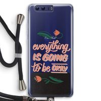 Optimistic flower girl: Honor 9 Transparant Hoesje met koord