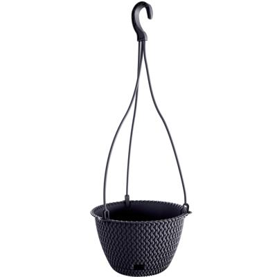 Prosperplats Bloempot hangend - antraciet - kunststof - 27 cm - 4,8L - plantenpot