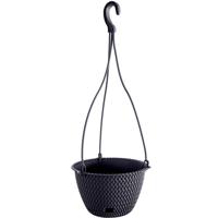 Prosperplats Bloempot hangend - antraciet - kunststof - 27 cm - 4,8L - plantenpot