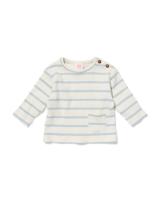 HEMA Newborn T-shirt jersey strepen gebroken wit (gebroken wit)