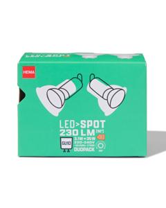 HEMA Led Spot GU10 3.1W 230lm - 2 Stuks