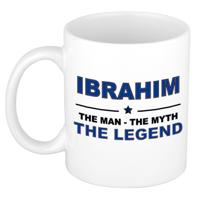 Ibrahim cadeau mok - man myth legend - naam koffiemok - 300 ml - collega - vaderdag