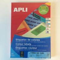 Apli laser A4 etiketten 70x37mm geel