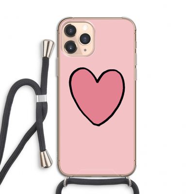 Hartje: iPhone 11 Pro Transparant Hoesje met koord