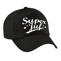 Super juf cadeau pet /cap zwart voor dames   -