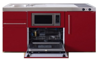 MPGSM 150 Rood met vaatwasser, koelkast en magnetron RAI-926
