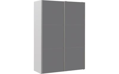 Goossens Kledingkast Easy Storage Sdk, 153 cm breed, 220 cm hoog, 2x 3 paneel glas schuifdeuren