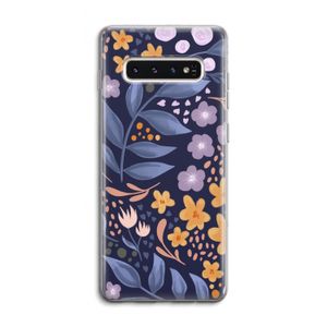 Flowers with blue leaves: Samsung Galaxy S10 4G Transparant Hoesje
