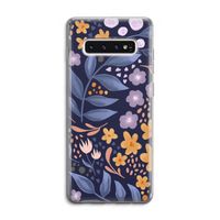 Flowers with blue leaves: Samsung Galaxy S10 4G Transparant Hoesje