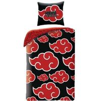 Beddengoedset - NARUTO - Akatsuki - Microvezel - 1 dekbedovertrek 140 x 200 cm + 1 kussensloop 63 x 63 cm