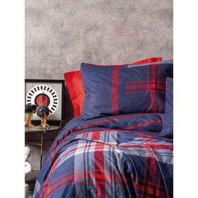 Beddengoedset - 1 dekbedovertrek 220 x 240 cm + 2 kussenslopen 60 x 60 cm - 100% katoen - Rood