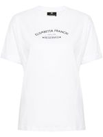 Elisabetta Franchi t-shirt en coton à logo imprimé - Blanc