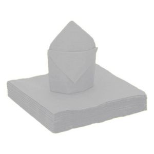 25x stuks feest servetten zilver - 40 x 40 cm - papier