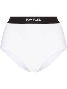 TOM FORD culotte à taille à logo - Blanc