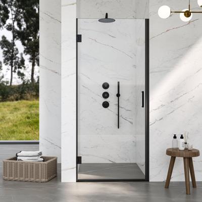 Saniclass Neptune 5000 Douchedeur - 75x200cm - profielloos veiligheidsglas - anti kalk - mat zwart NWA6211-75MB