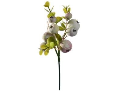 Bessen/eucalyptussteker l18 cm groen kunstbloem zijde nepbloem - Jasaco