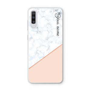 Marmer in stijl: Samsung Galaxy A70 Transparant Hoesje